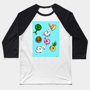 Summer Time Pool Vibes Floaties Baseball T-Shirt